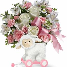Teleflora's Sweet Little Lamb - Baby Pink