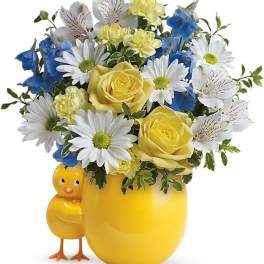 Teleflora's Sweet Peep Bouquet - Baby Blue