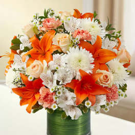 Cherished Memories - Peach, Orange and White