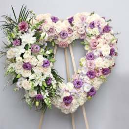 Purple and White Heart