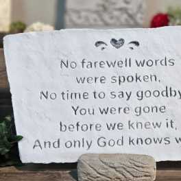 Sympathy Stones- No Farewell Words