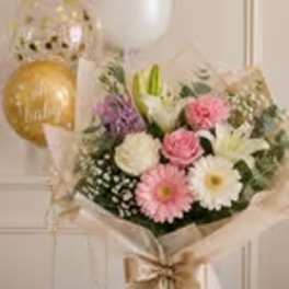 New Baby Mixed Flower Vase Package