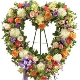 MULTICOLOR STANDING OPEN HEART