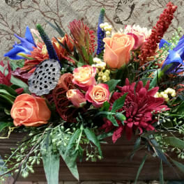 Barnwood Box Rustic Centerpiece