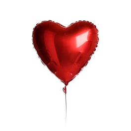Red Heart Helium Balloon