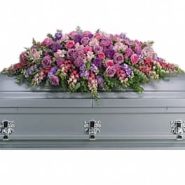 Lavender Tribute Full Casket Spray