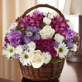 Peace, Prayers, & Blessings- Lavender and White