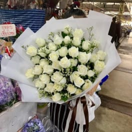 White rose bouquet