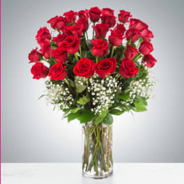 Grandeur Long Stem Rose Arrangement by BloomNation™