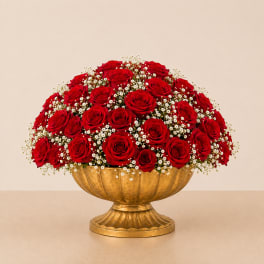 Golden Red Rose Centerpiece™