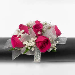 Hot pink corsage
