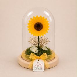 Forever Sunflower Dome (Height: 9.84 ")