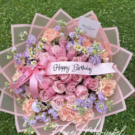 24 rose with flower rim