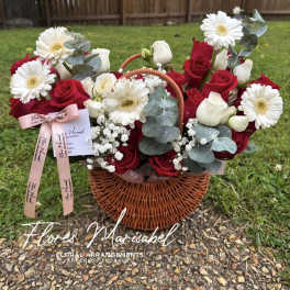 Woven rose basket