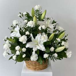 Peaceful White Lilies
