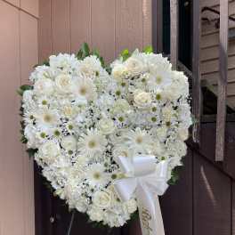Solid All White Heart
