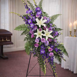Lavender Memories Sympathy Standing Spray