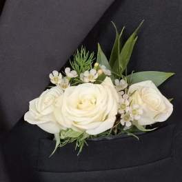 Boutonniere (pocket) choice of color roses