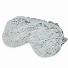 Gray plush animal toy on a white background