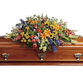 Colorful Reflections Casket Spray