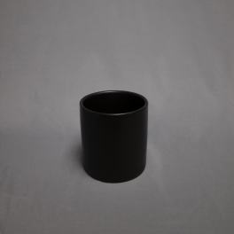 4" Black Cylinder Vase