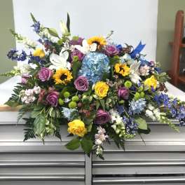 Serenity in Bloom Rose Casket Spray