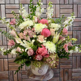Graceful Farewell Basket by Unique K Floral Studio