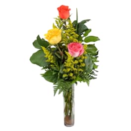Rainbow Rose Bud Vase