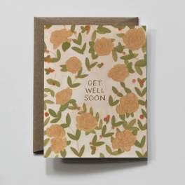 Get Well Soon Gold | Floral & Greenery Health Recovery Card