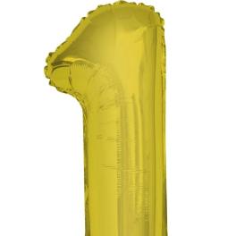Gold Number 1 Balloon