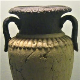 Decorative urn-shaped vase on a pedestal base