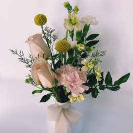 White ceramic bud vase