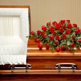 Red Rose Casket Spray