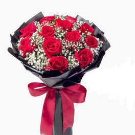 first butterflies wrapped Roses bouquet