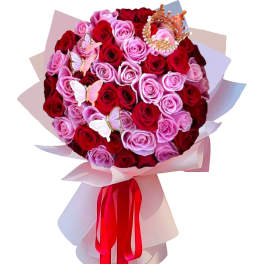 Pink and Red Ramo Buchon - Bouquet