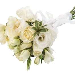 White Petite Handheld Flower Bouquet by BloomNation™