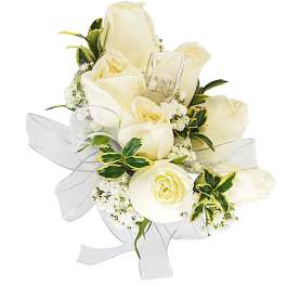 White Rose Corsage by BloomNation™