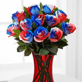 Bless the U.S.A. Fiesta Rose Bouquet