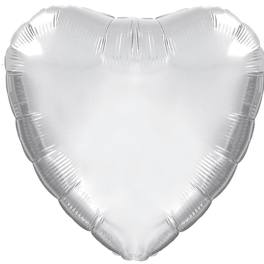 Heart-shaped silver foil balloon