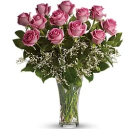 Make Me Blush - Dozen Long Stemmed Pink Roses
