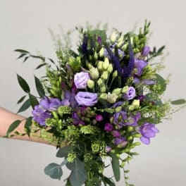 BP50 - Purple Lisianthus & Freesia Bouquet
