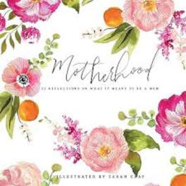 Motherhood greeting card with watercolor flowers and leaves