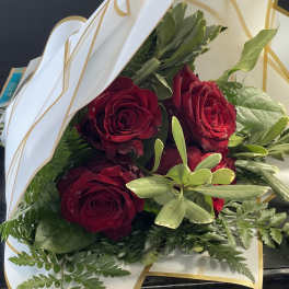 Half Dozen Rose Wrapped