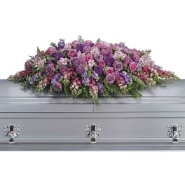 Full Casket Lavender Tribute Spray