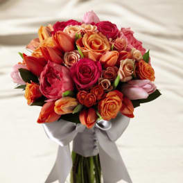 Fuschia and Orange Bouquet