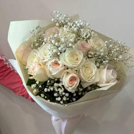 BP1 - Blush Pink & White Bouquet