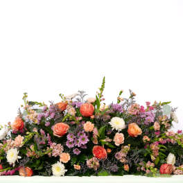 Our Hope Collection: Full Casket Spray in Pastel Blooms