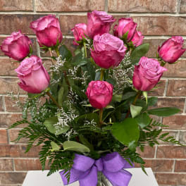 Dozen Long Stemmed Purple Roses