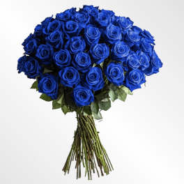 Sapphire Elegance Blue Rose Hand-Tied Bouquet