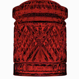 Dublin Red Biscuit Box, Canister, and Vase